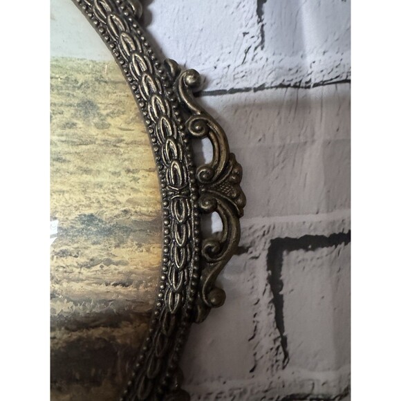 Set Angelus Jean-Francois Millet Farmer & Wife Convex Bubble Oval Glass Italy - Picture 10 of 15